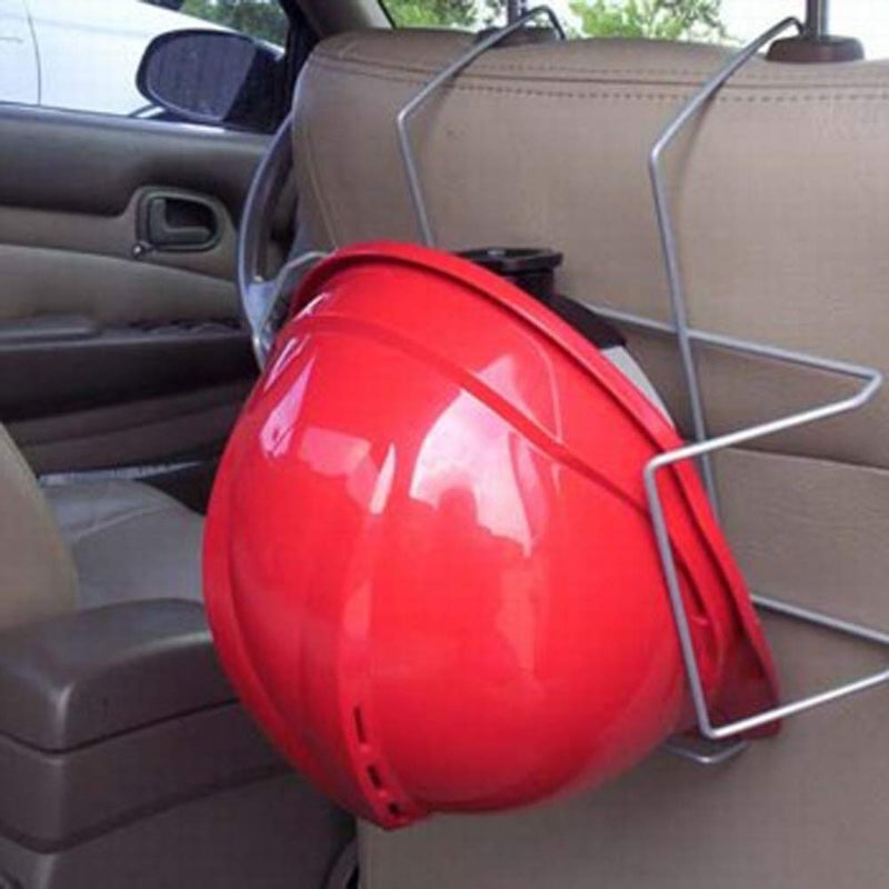 Attisstore Hard Hat Holder for Truck Seat, Steel Hard Hat Racks with Rust Resistant Seat Back Storage, Gray - Image 3